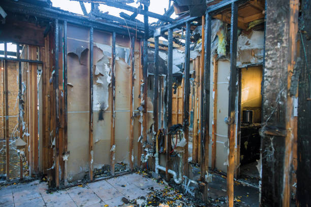 Professional Fire Damage Restoration technician working in Spring Park, MN